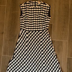 Brooks Brothers Dress Red Fleece Sleeveless Black & White Plaid Size 6